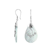 AE-1120-MOP Sterling Silver Earring With Mother Of Pearl Jewelry Bali Designs Inc